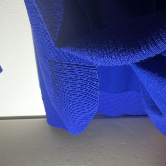 MAX STUDIO Pullover Sweater Size 2X Big Pockets, Oversized, Cobalt Blue, NWT - Picture 3 of 5